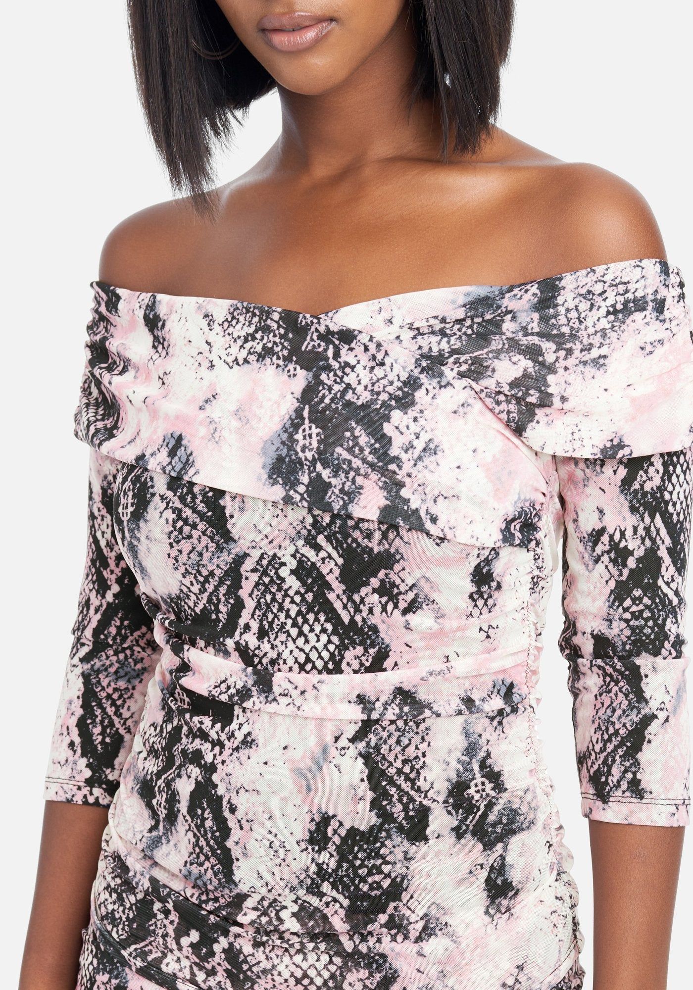 Off The Shoulder Mesh Top sold by Bebe product image thumbnail 3