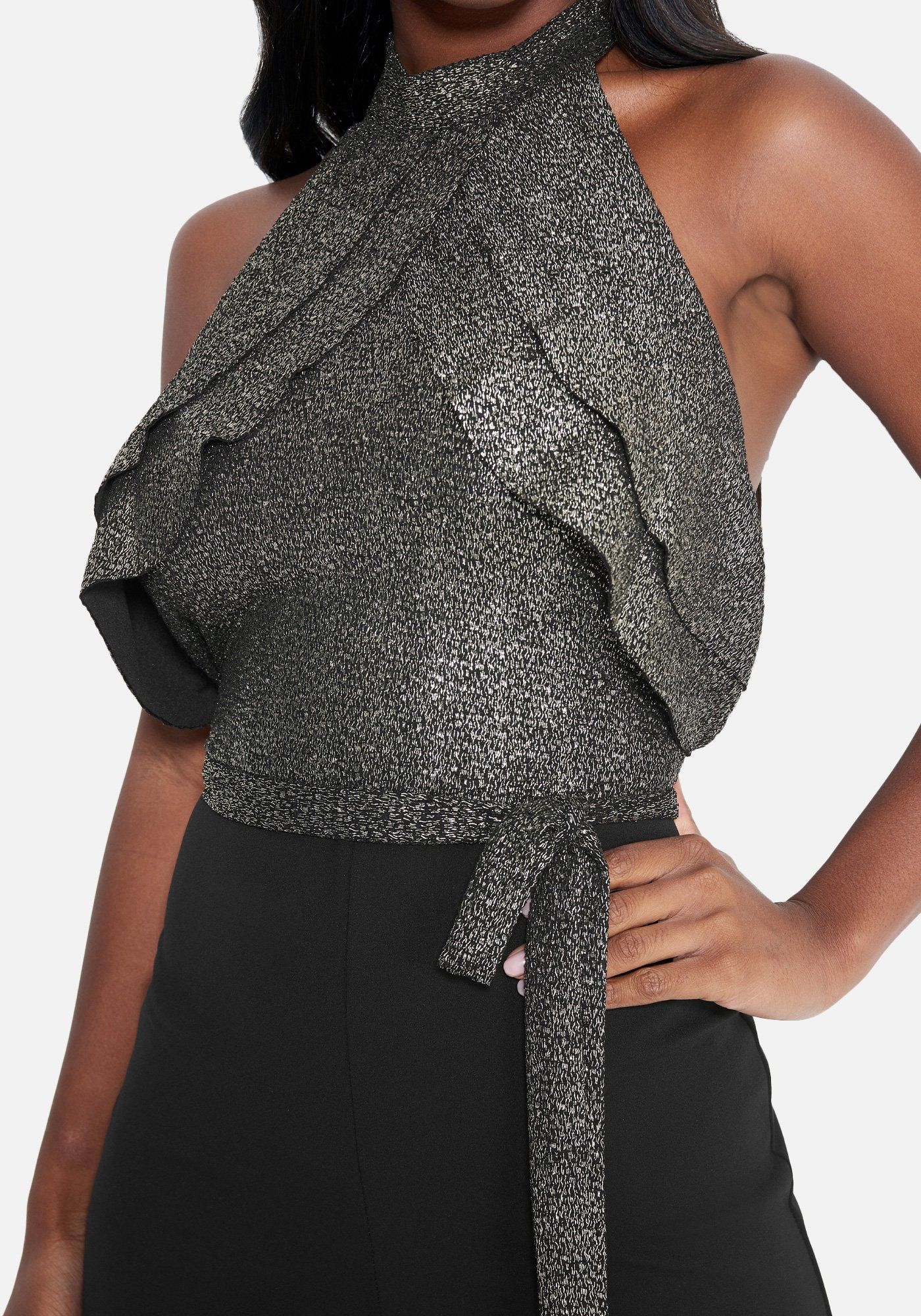 Ruffle Wide Leg Jumpsuit sold by Bebe product image thumbnail 4