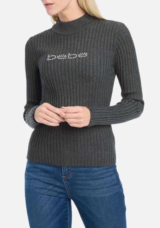 Bebe Logo Mock Neck Long Sleeve sold by Bebe