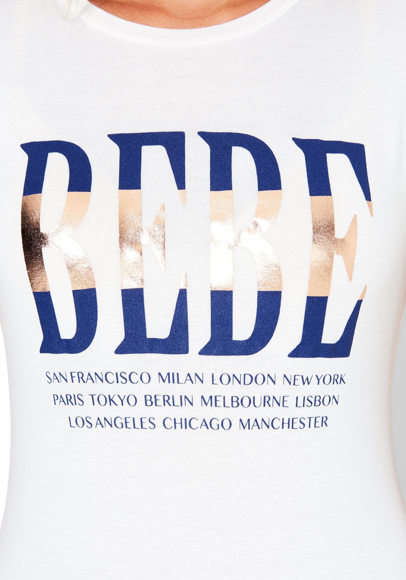 Bebe Logo Screen Foil Print Tee sold by Bebe product image thumbnail 3