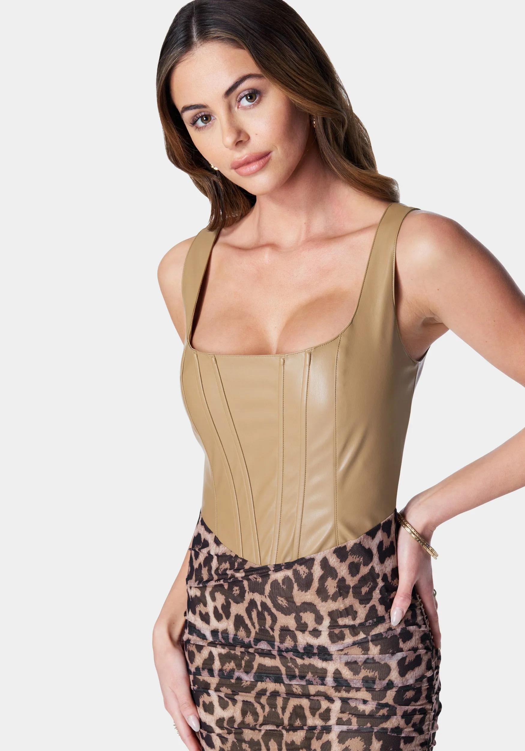 Square Neck Corset Dress sold by Bebe product image thumbnail 4