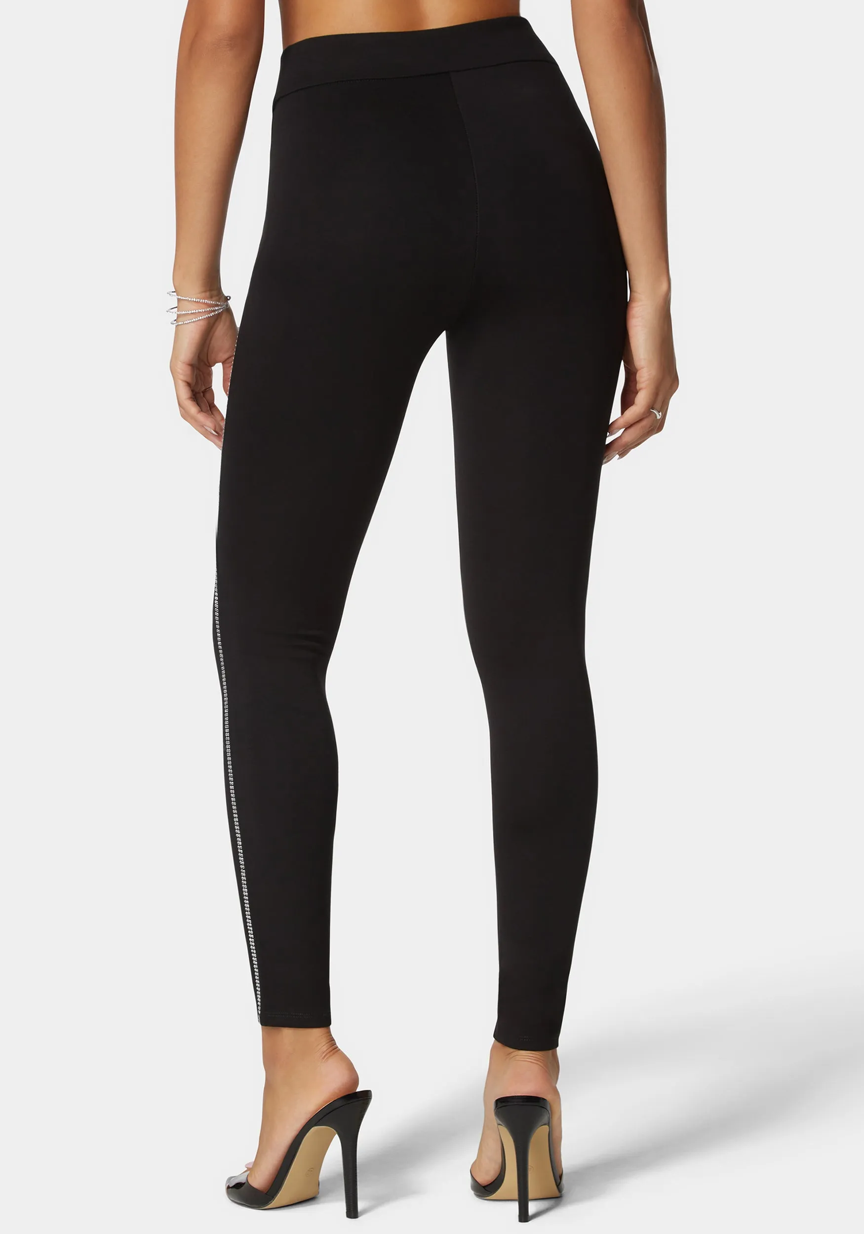 High Waist Rhinestone Detail Pdr Legging sold by Bebe product image thumbnail 3