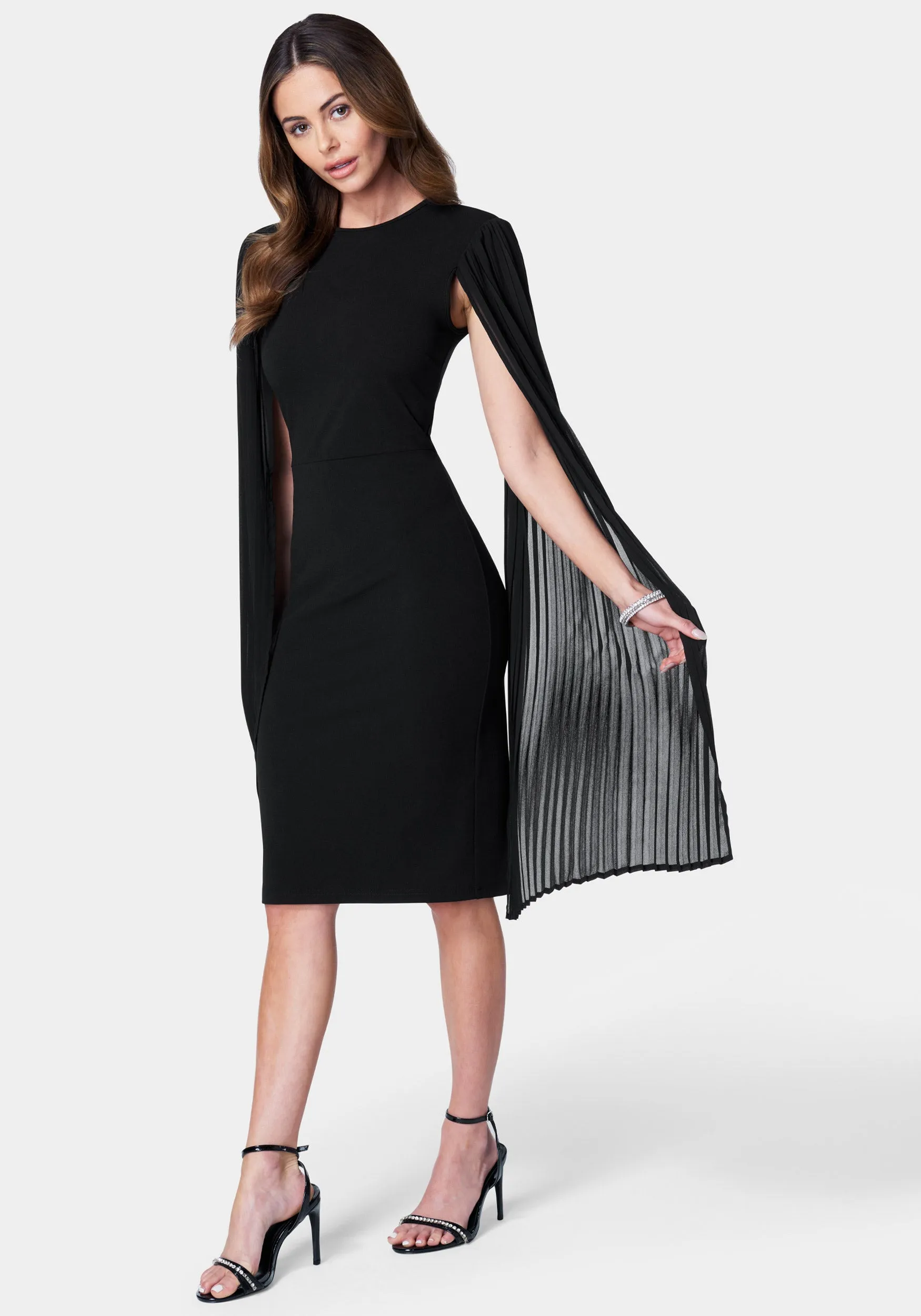 Cape Sleeve Midi Dress sold by Bebe product image thumbnail 2