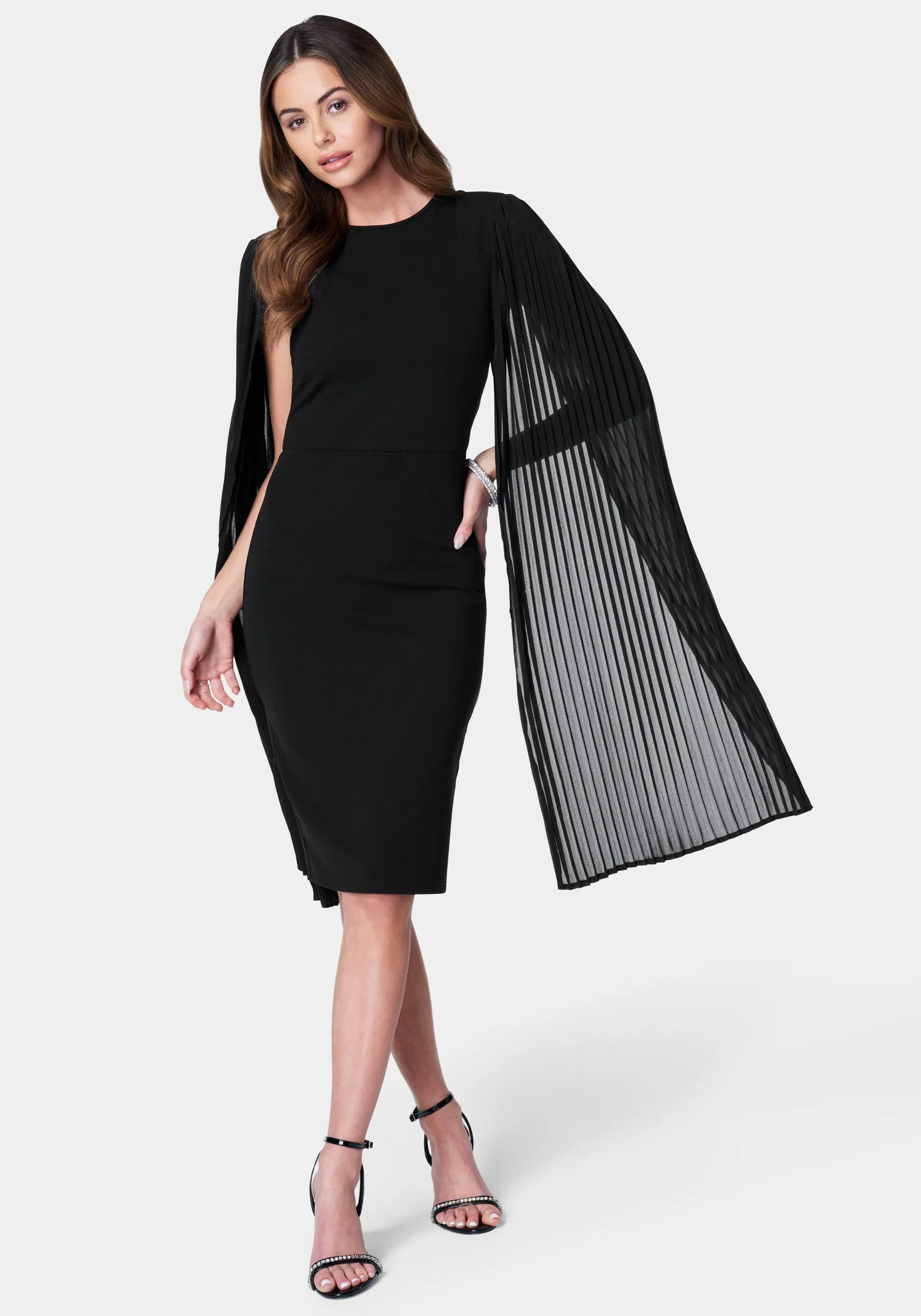 Cape Sleeve Midi Dress sold by Bebe