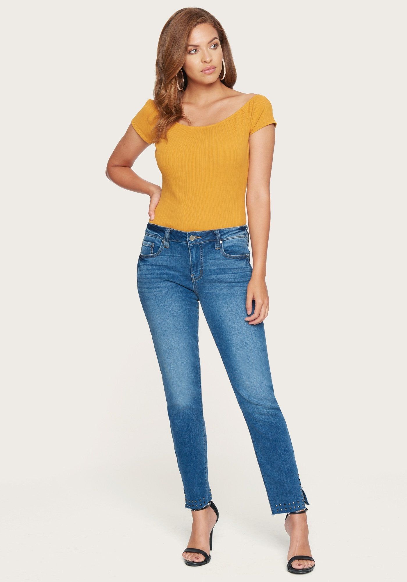 Stud Detail Skinny Jeans sold by Bebe product image thumbnail 4