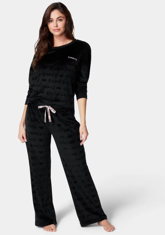 Burnout Velour Pajama Set sold by Bebe