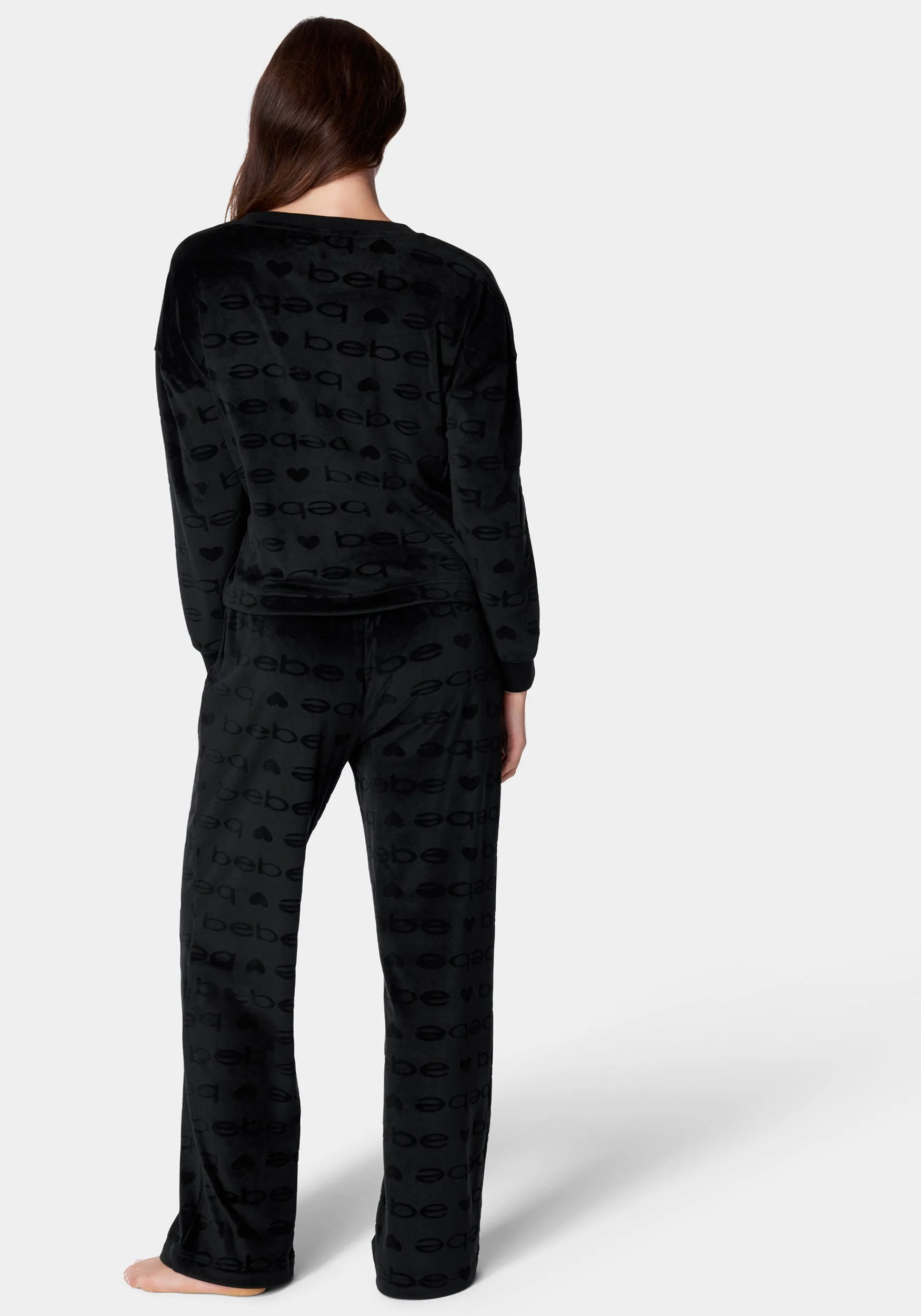 Burnout Velour Pajama Set sold by Bebe product image thumbnail 3
