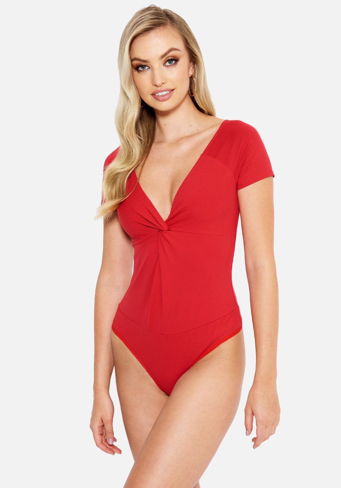 Short Sleeve Twist Front Bodysuit sold by Bebe product image thumbnail 3