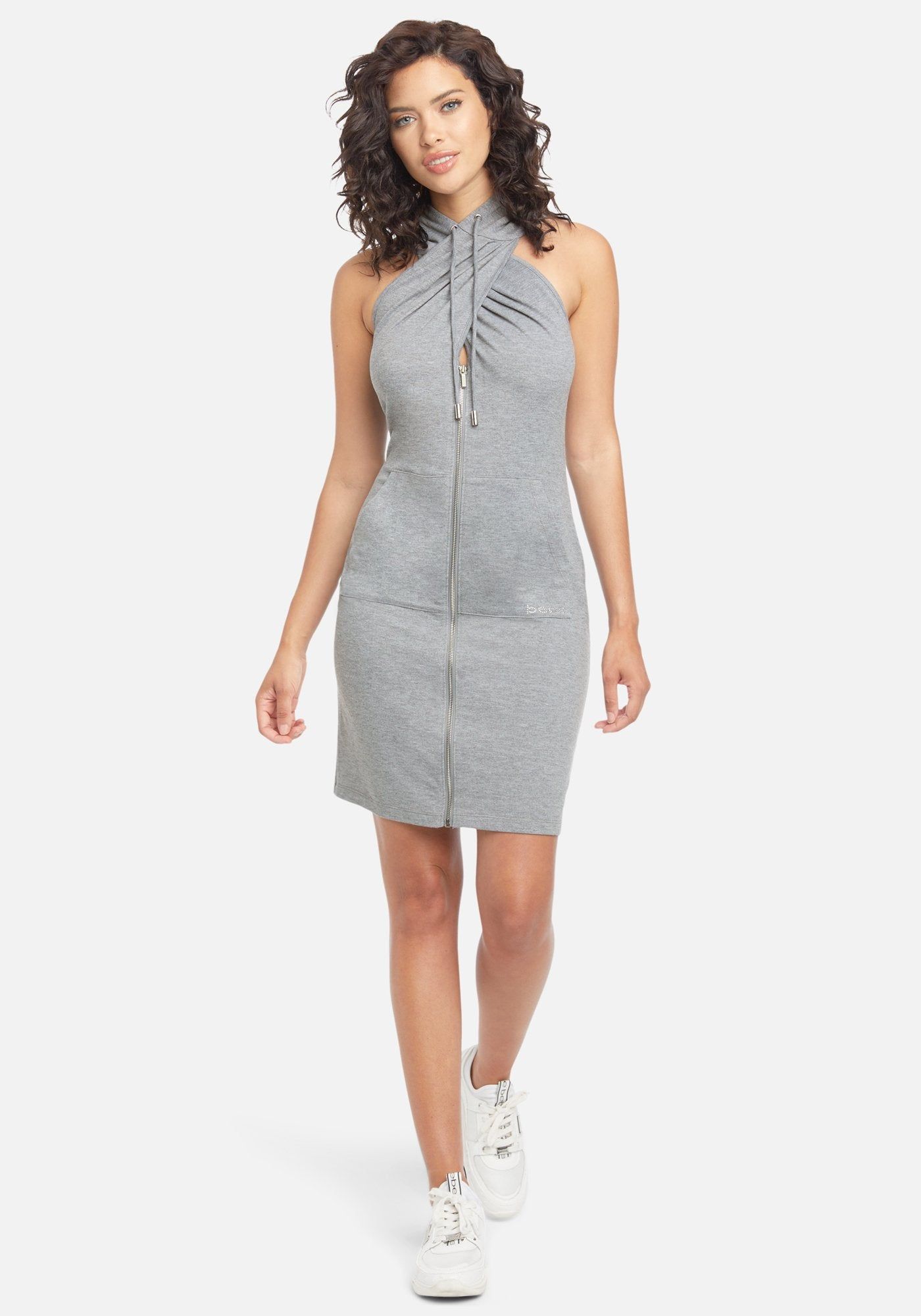 French Terry Halter Tank Dress sold by Bebe