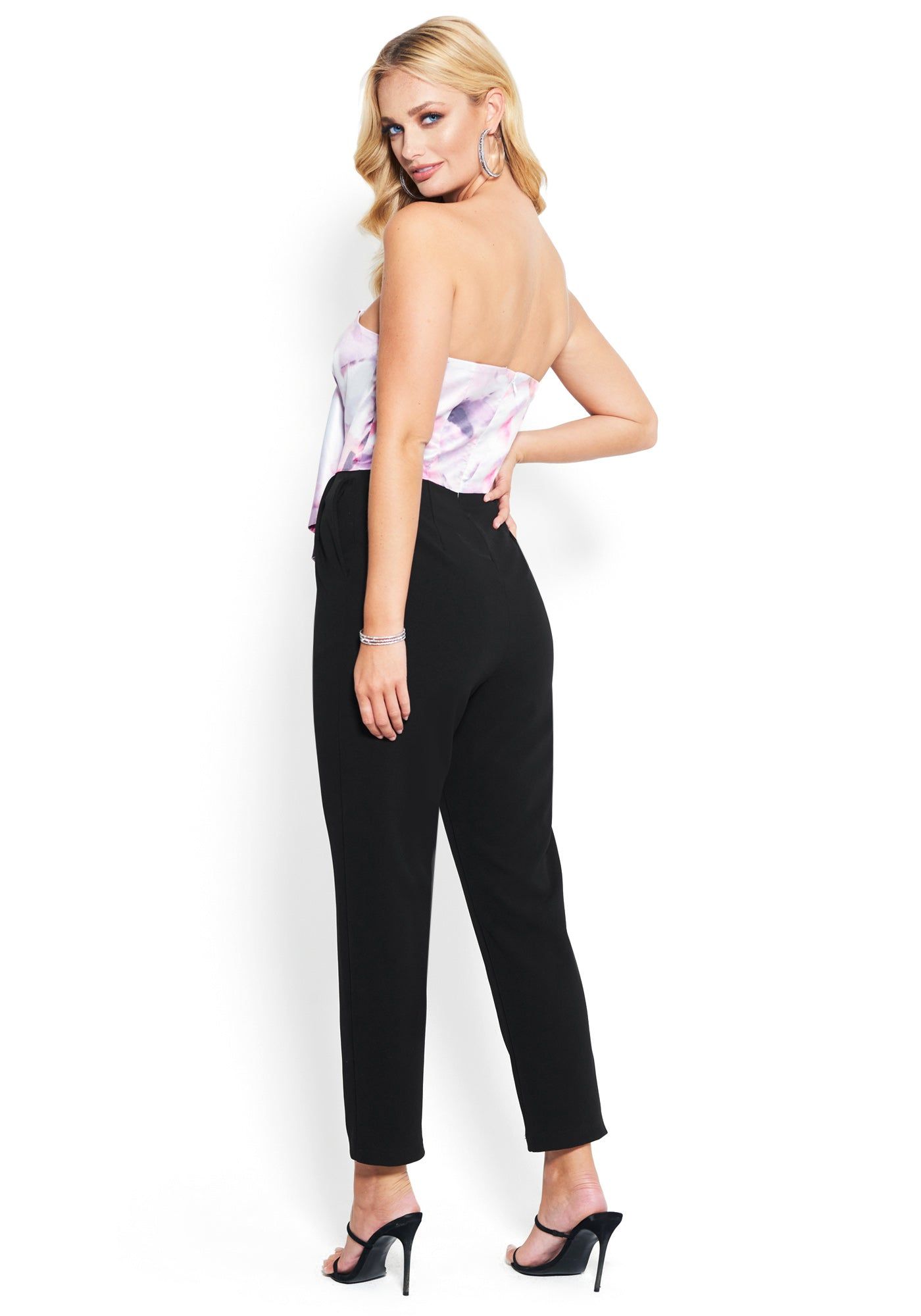Printed Strapless Bow Jumpsuit sold by Bebe product image thumbnail 3