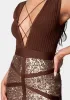 Sequin Bandage Strappy Midi Dress sold by Bebe