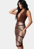 Sequin Bandage Strappy Midi Dress sold by Bebe