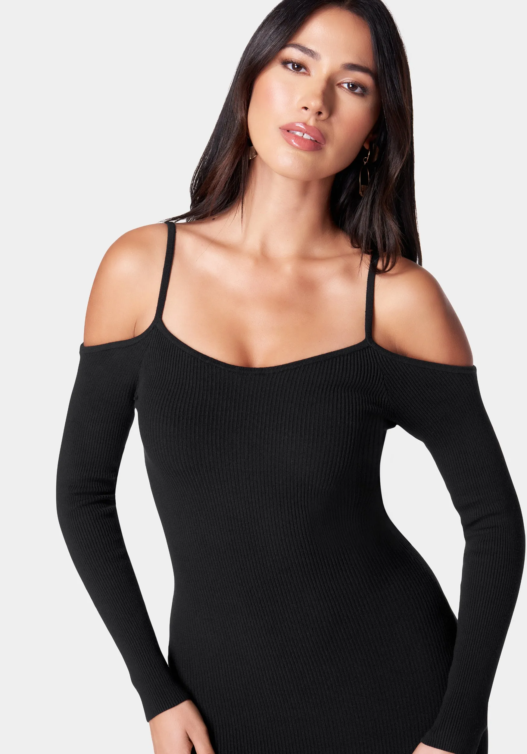 Cold Shoulder Knit Midi Dress sold by Bebe product image thumbnail 4