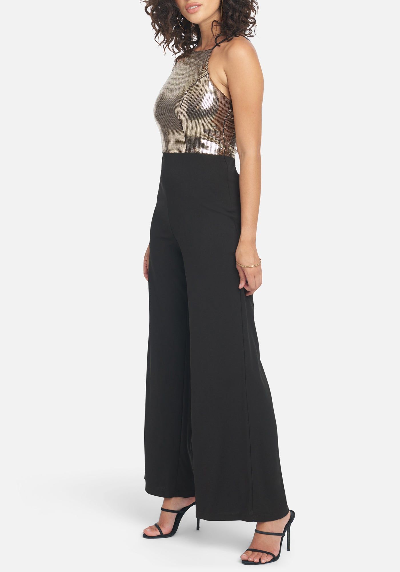 Sequin Halter Neck Jumpsuit sold by Bebe product image thumbnail 2