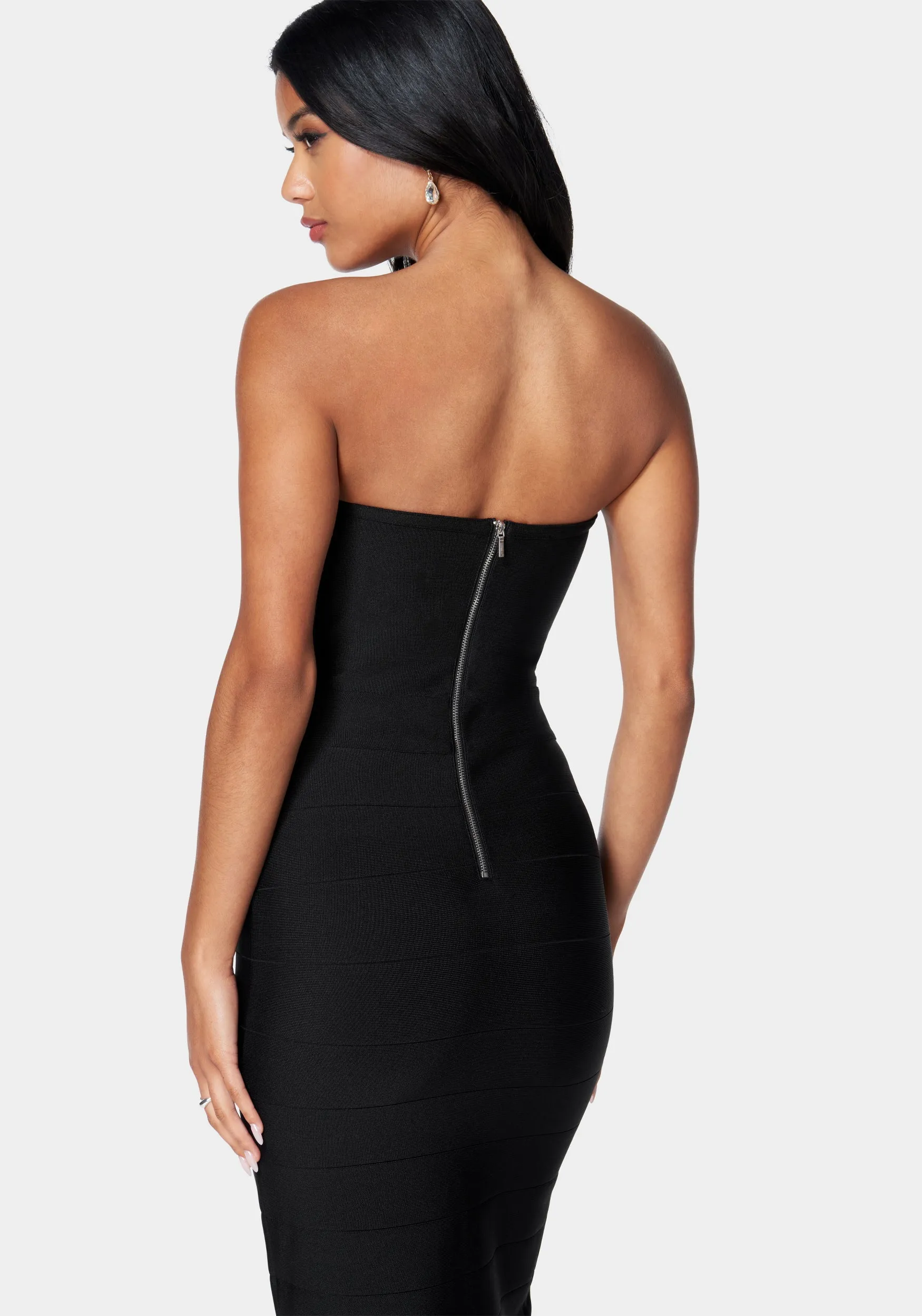 Bandage Lace-Up Strapless Dress sold by Bebe product image thumbnail 3