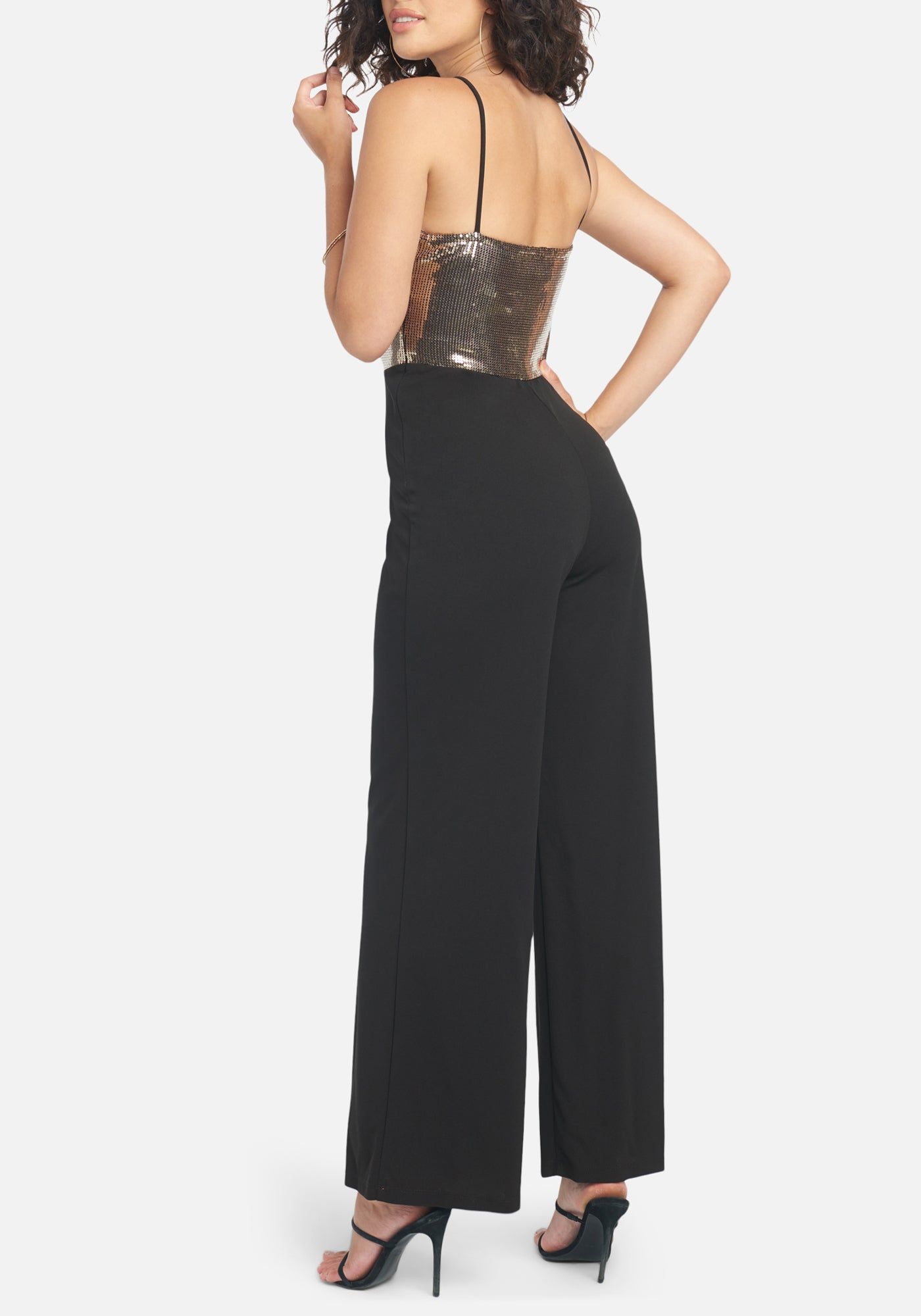Sequin Halter Neck Jumpsuit sold by Bebe product image thumbnail 3