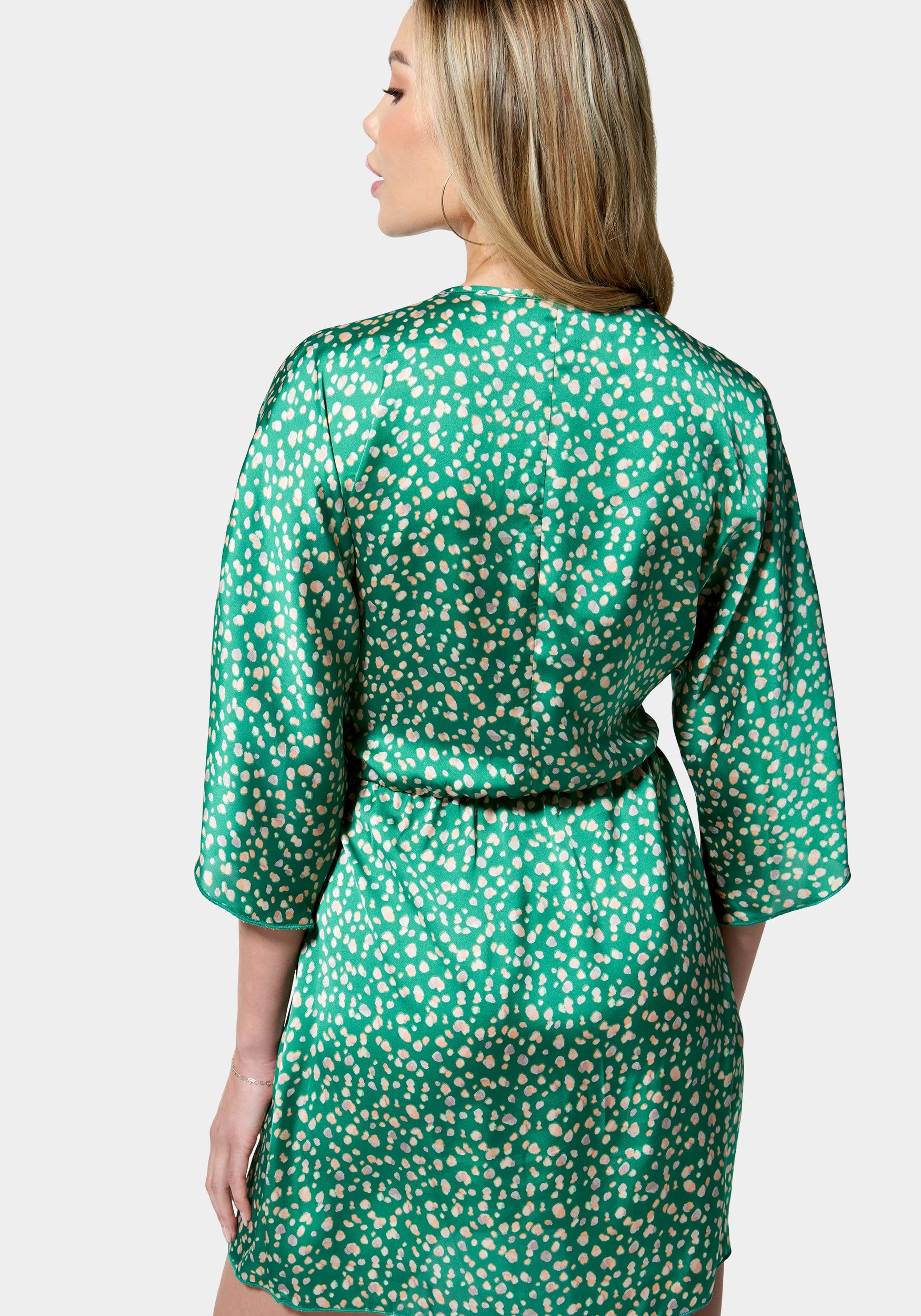 Printed Satin Kimono sold by Bebe product image thumbnail 3