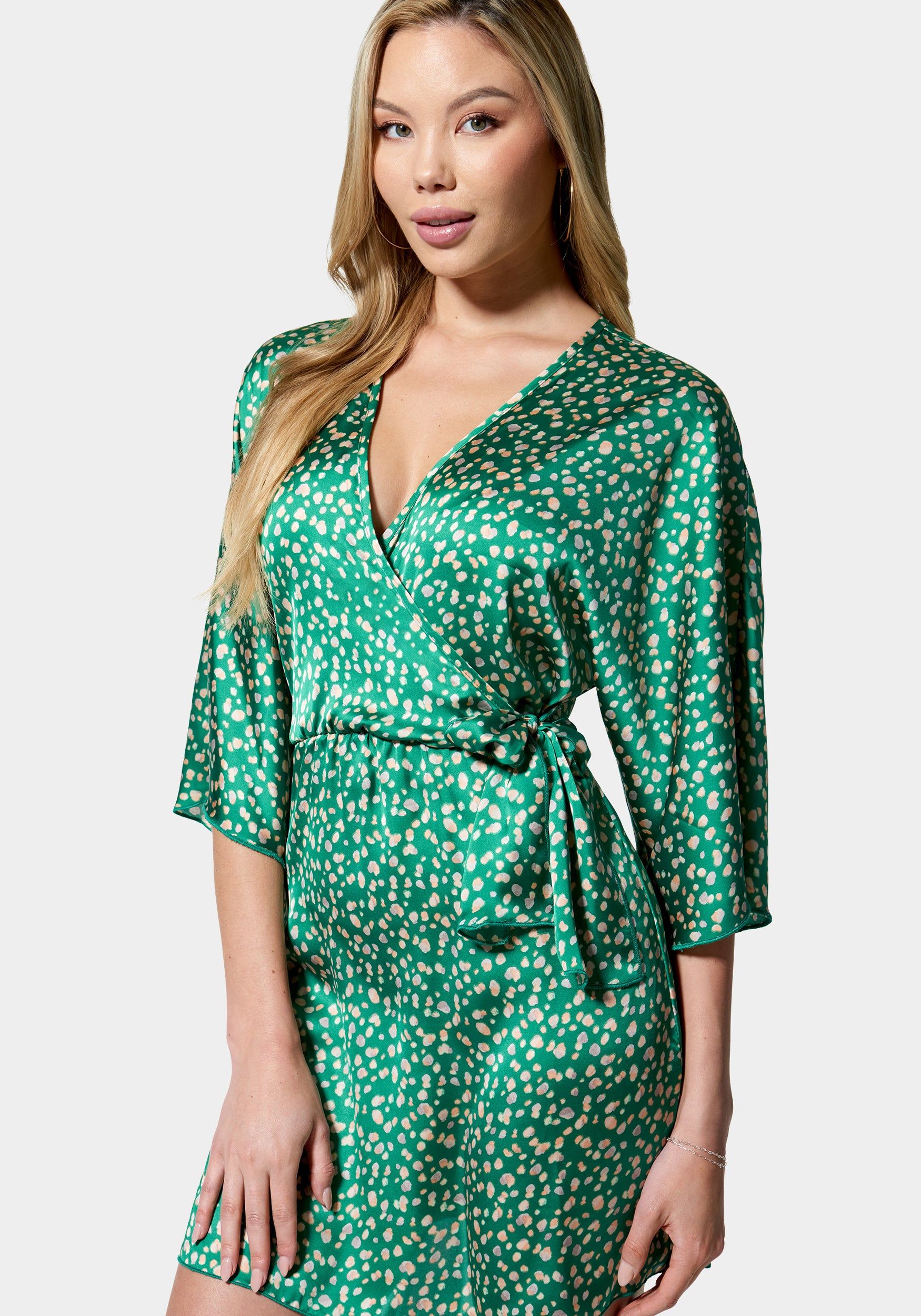 Printed Satin Kimono sold by Bebe product image thumbnail 2