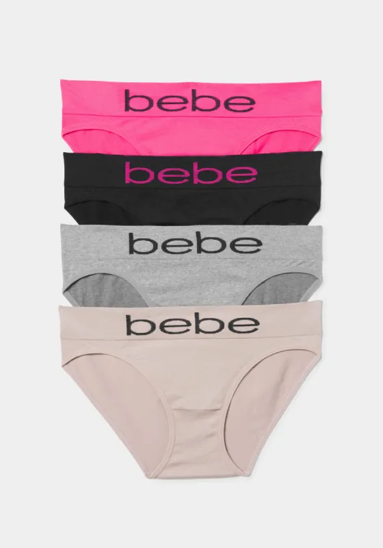 Four Pack Seamless Microfiber Bikini Set sold by Bebe