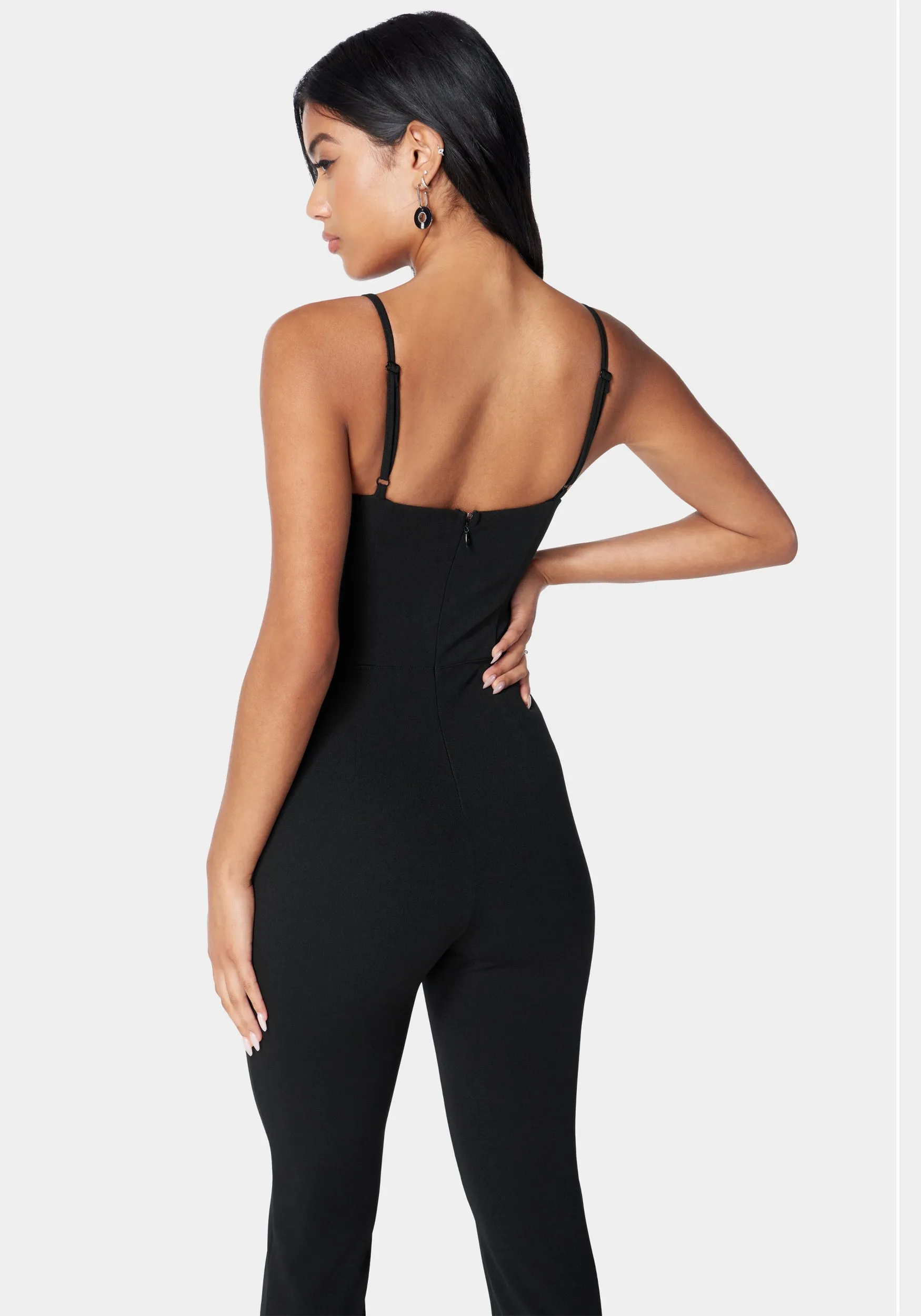 Corset Waist Slim Leg Jumpsuit sold by Bebe product image thumbnail 3