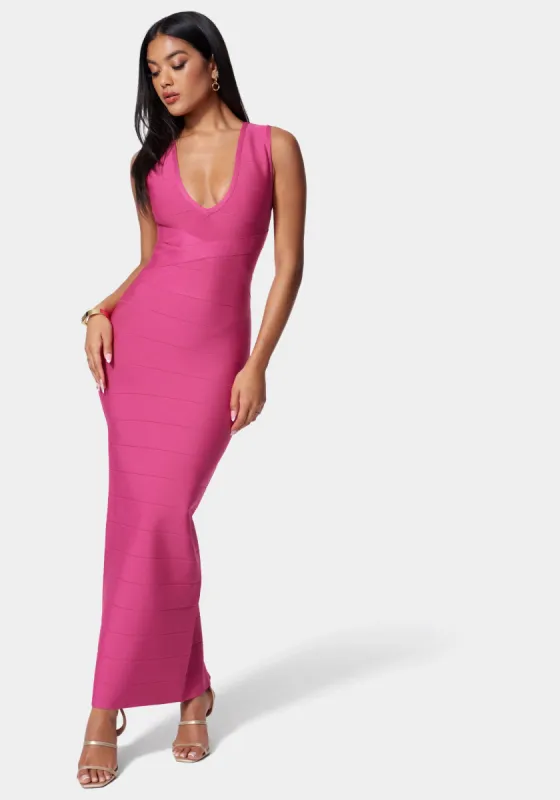 Luxe Bandage Double V Gown sold by Bebe