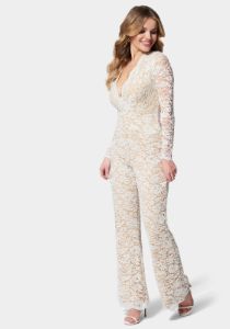 Scallop Lace Jumpsuit sold by Bebe