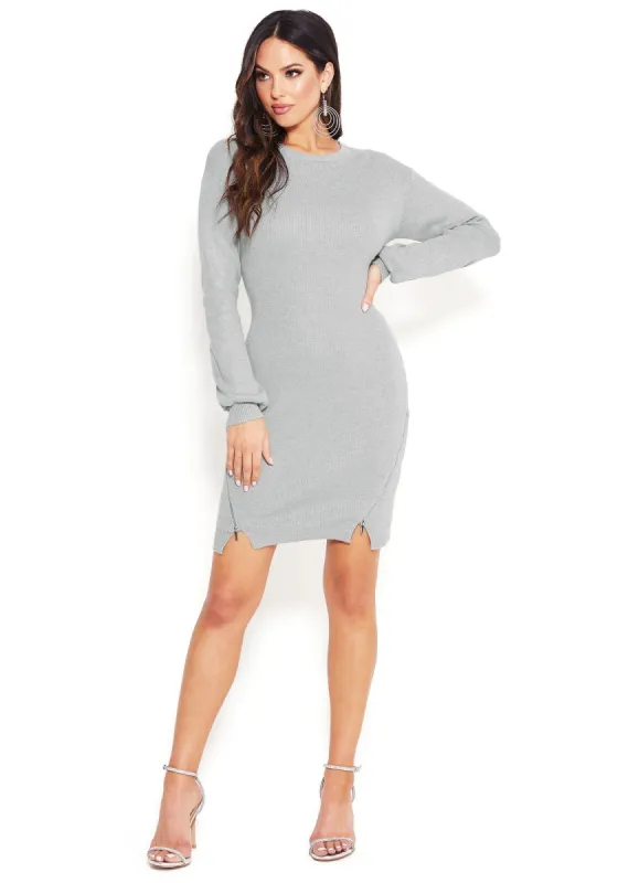 Zip Detail Sweater Dress sold by Bebe