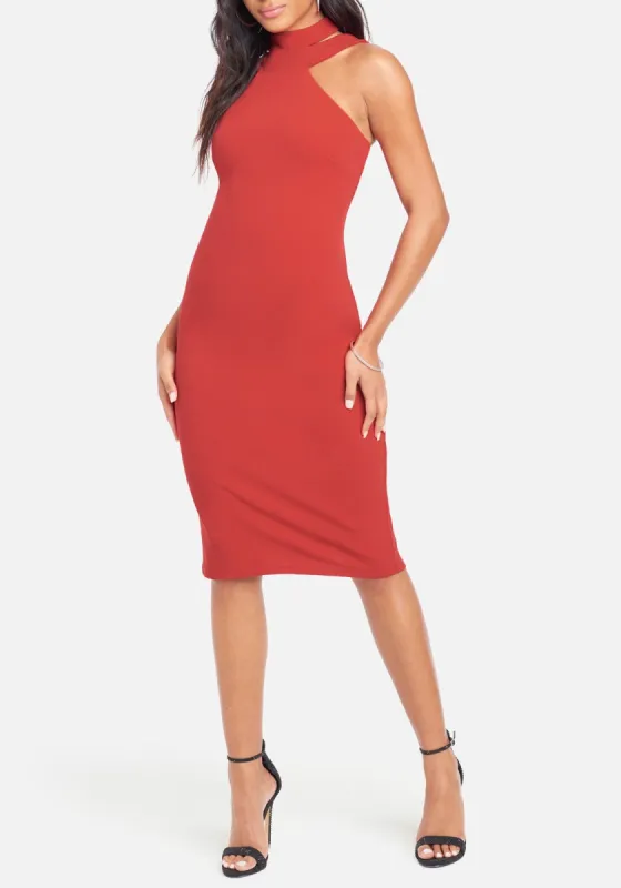 Halter Neck Bodycon Midi Dress sold by Bebe