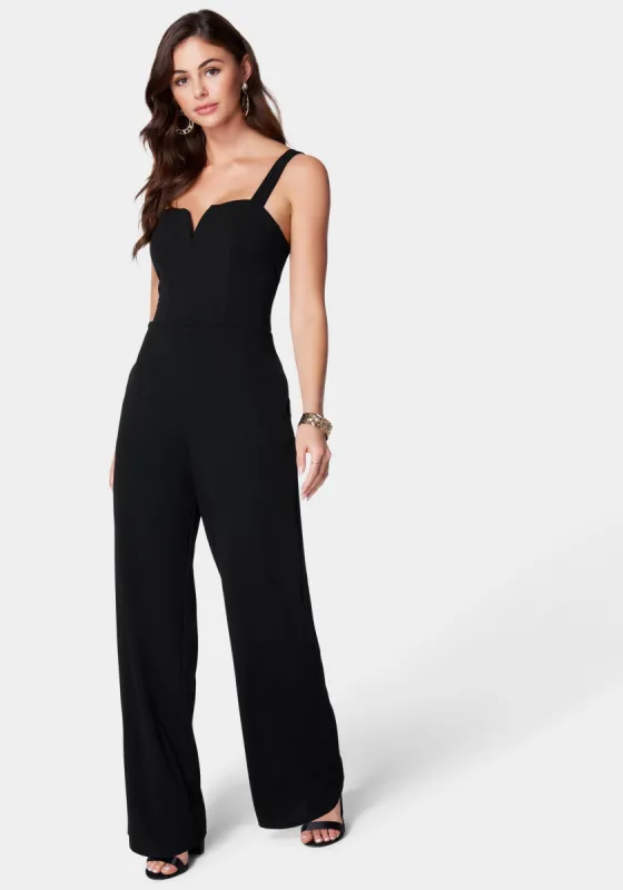 V Wire Core Jumpsuit sold by Bebe