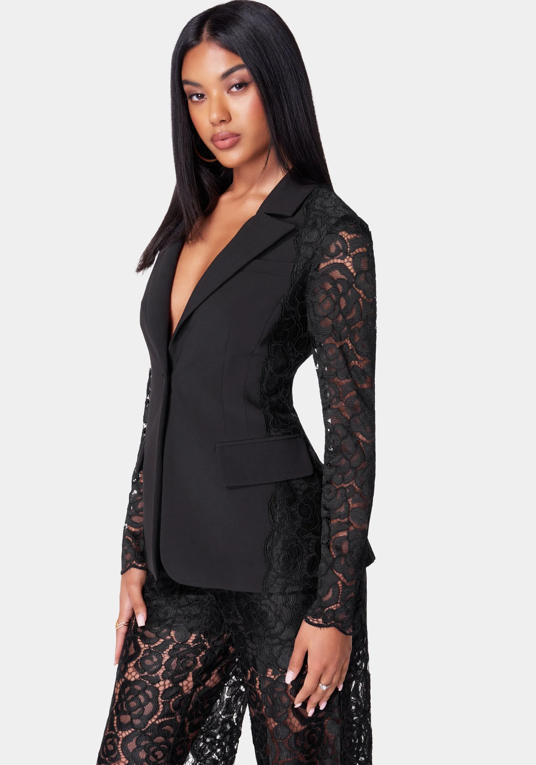 Lace Combo Tailored Jacket sold by Bebe product image thumbnail 3