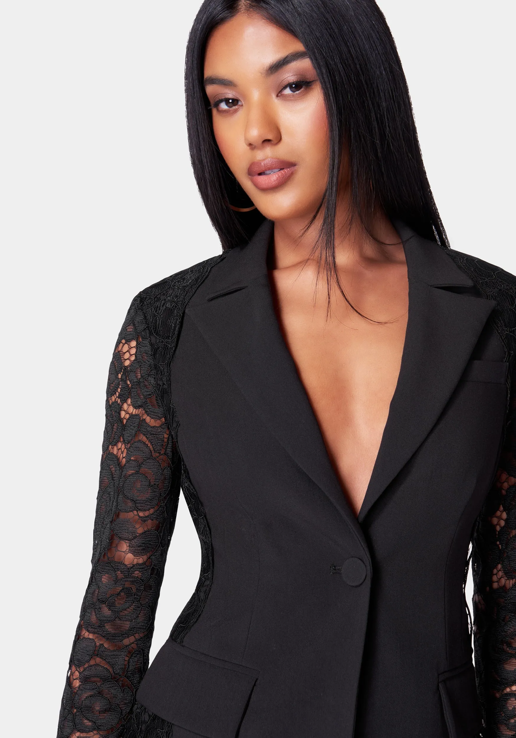 Lace Combo Tailored Jacket sold by Bebe product image thumbnail 5