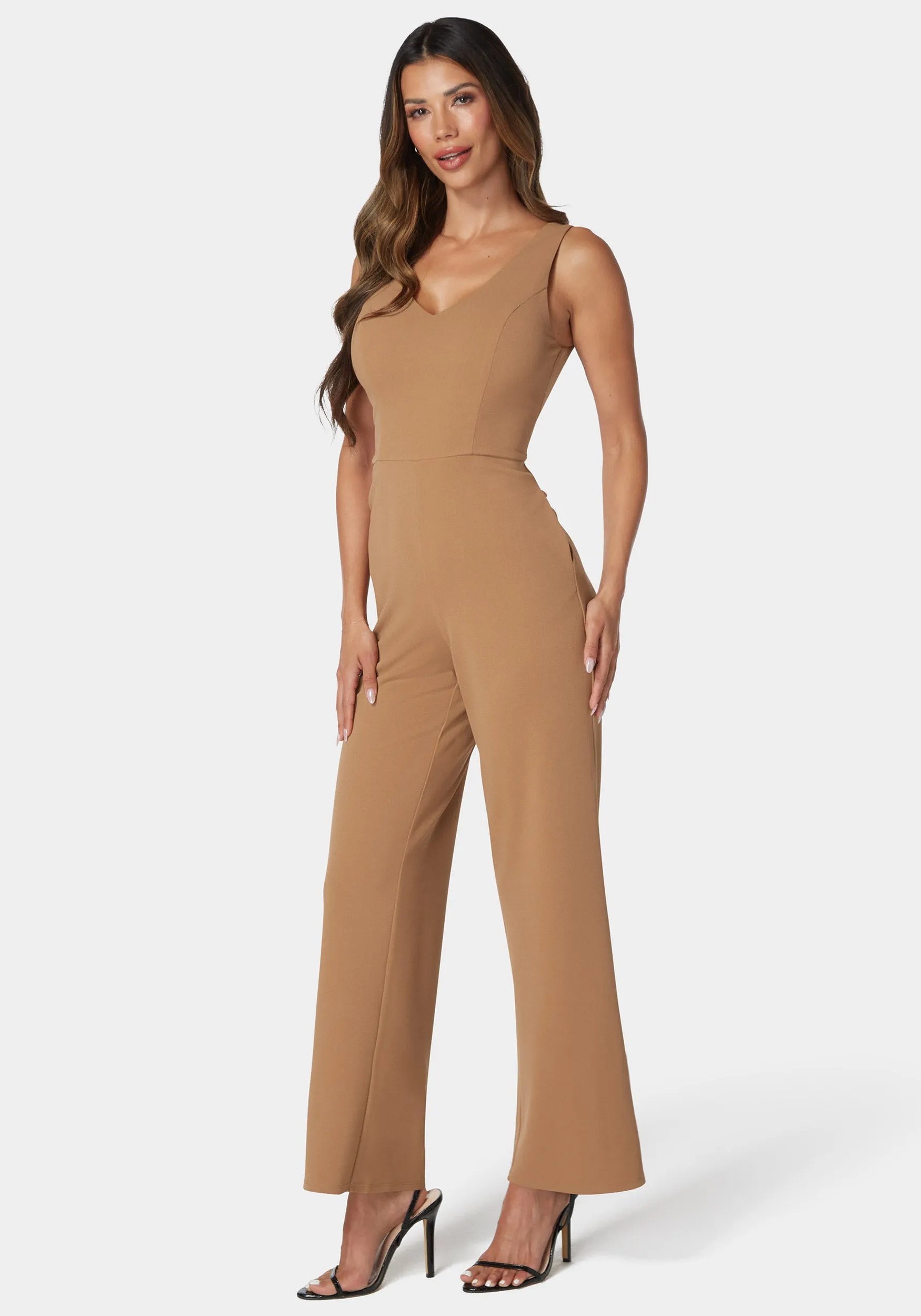 V Neck Core Jumpsuit sold by Bebe product image thumbnail 2