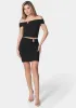 Off Shoulder Metal Trim Top And Skirt sold by Bebe