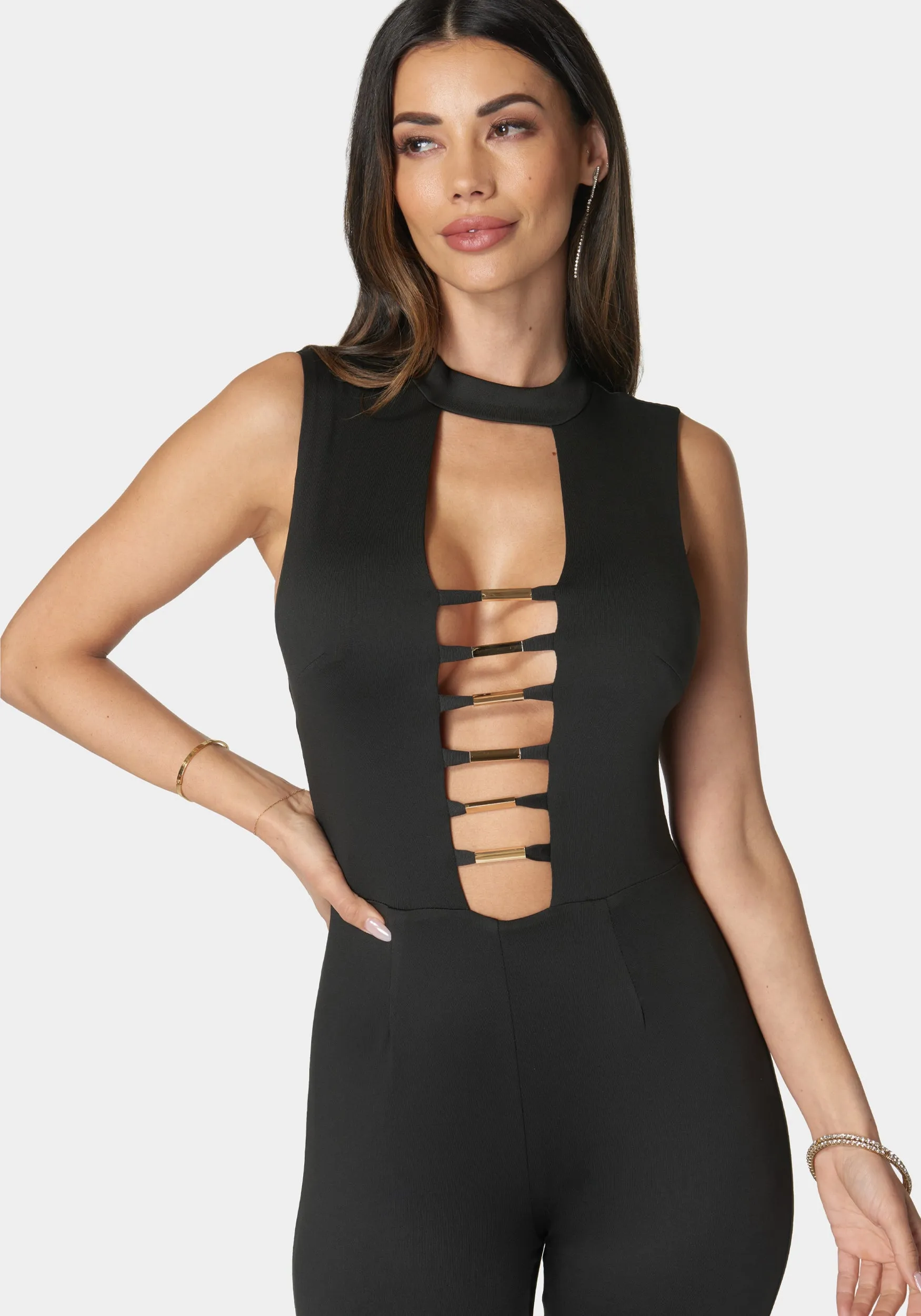 Gold Bar Detail Jumpsuit sold by Bebe product image thumbnail 4