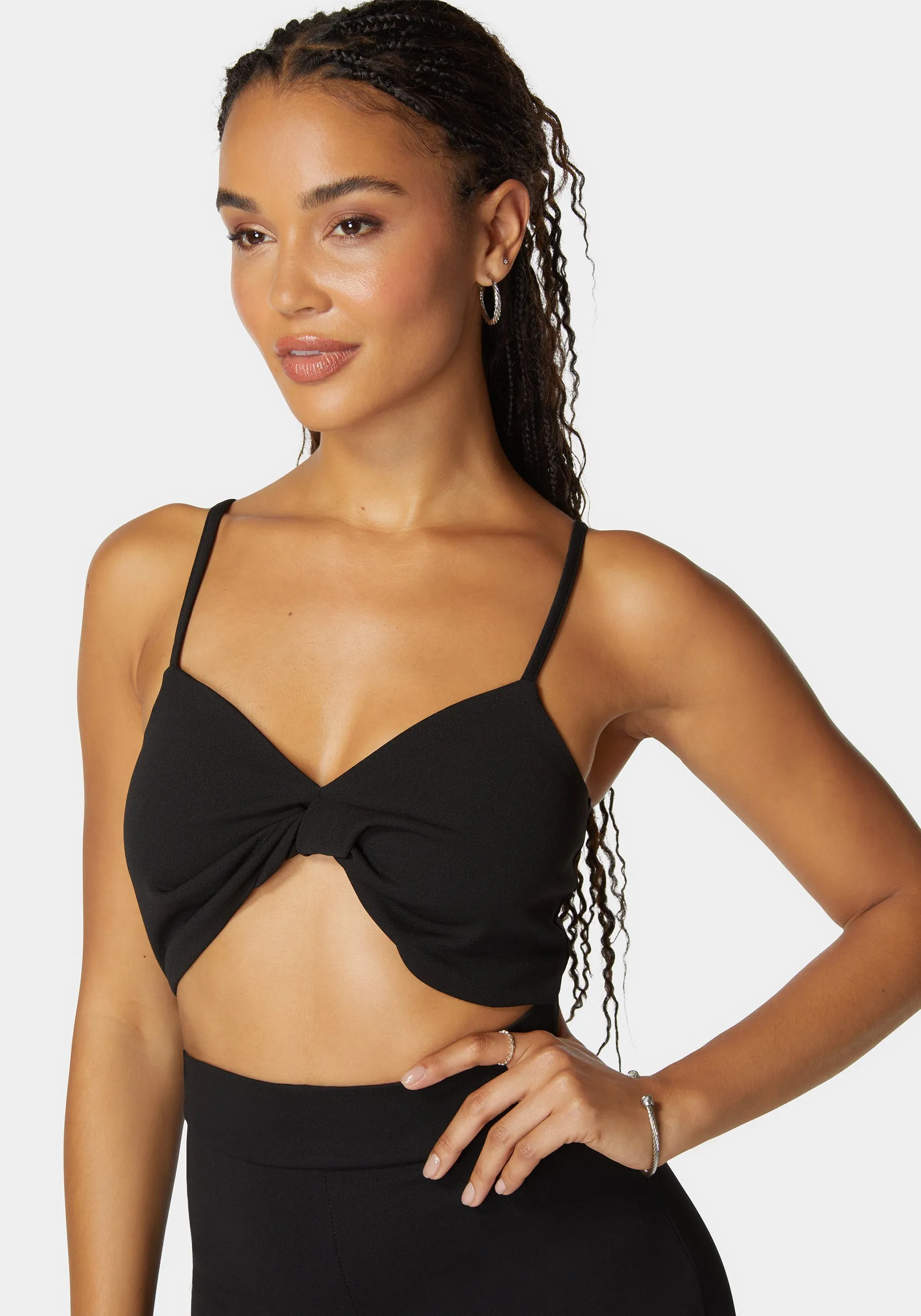 Twist Front Wide Leg Jumpsuit sold by Bebe product image thumbnail 5