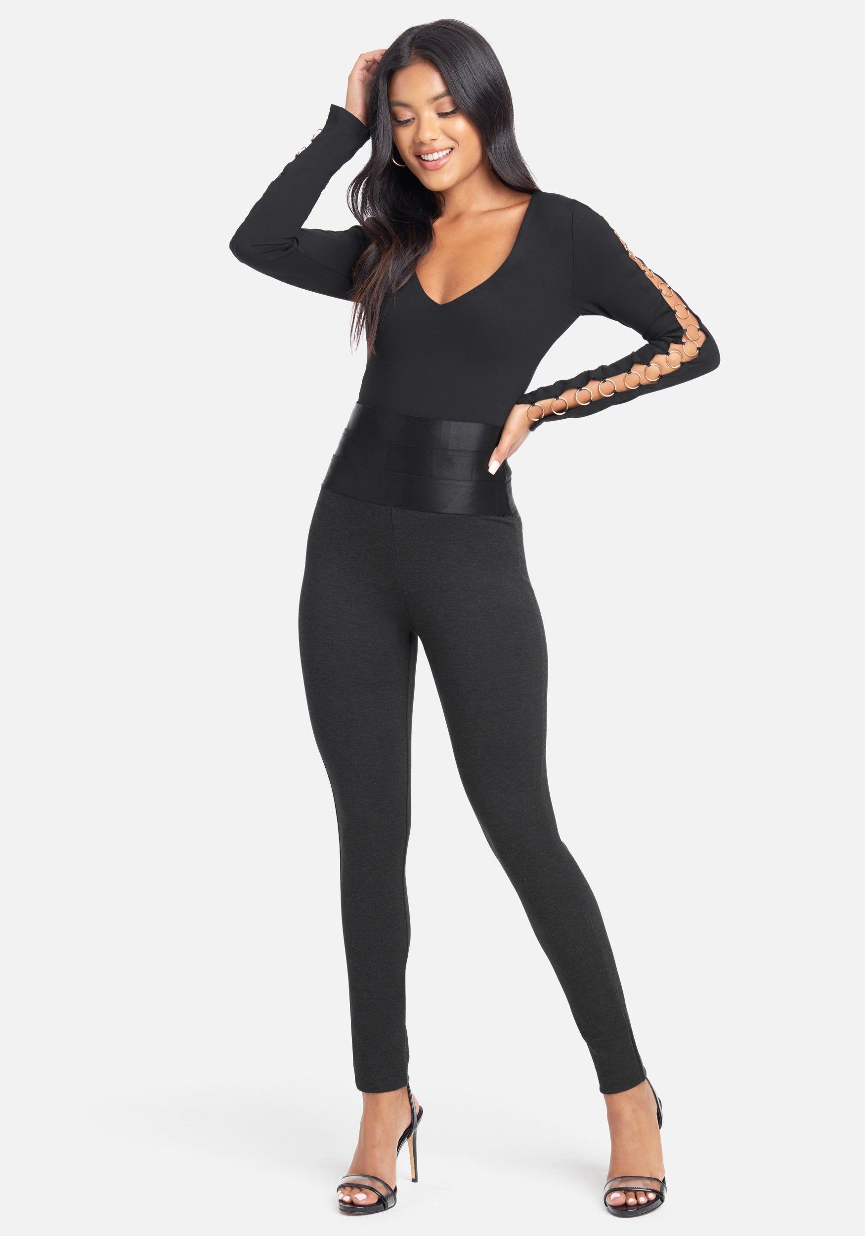 Satiny High Waist Legging sold by Bebe product image thumbnail 2