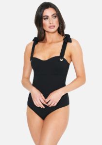 Tie Shoulder Bodysuit sold by Bebe