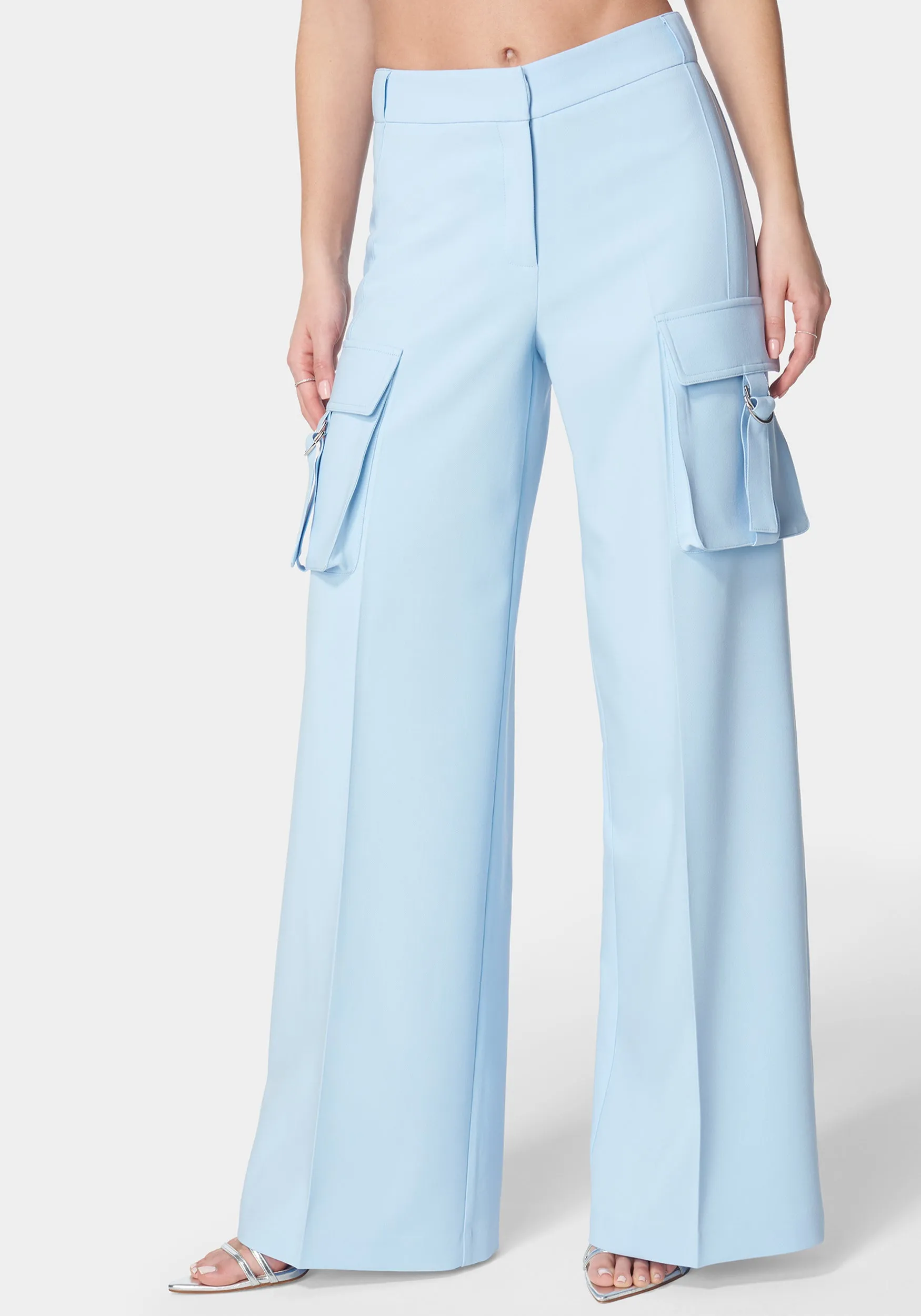 High Waist Ultra Wide Leg Cargo Pant sold by Bebe