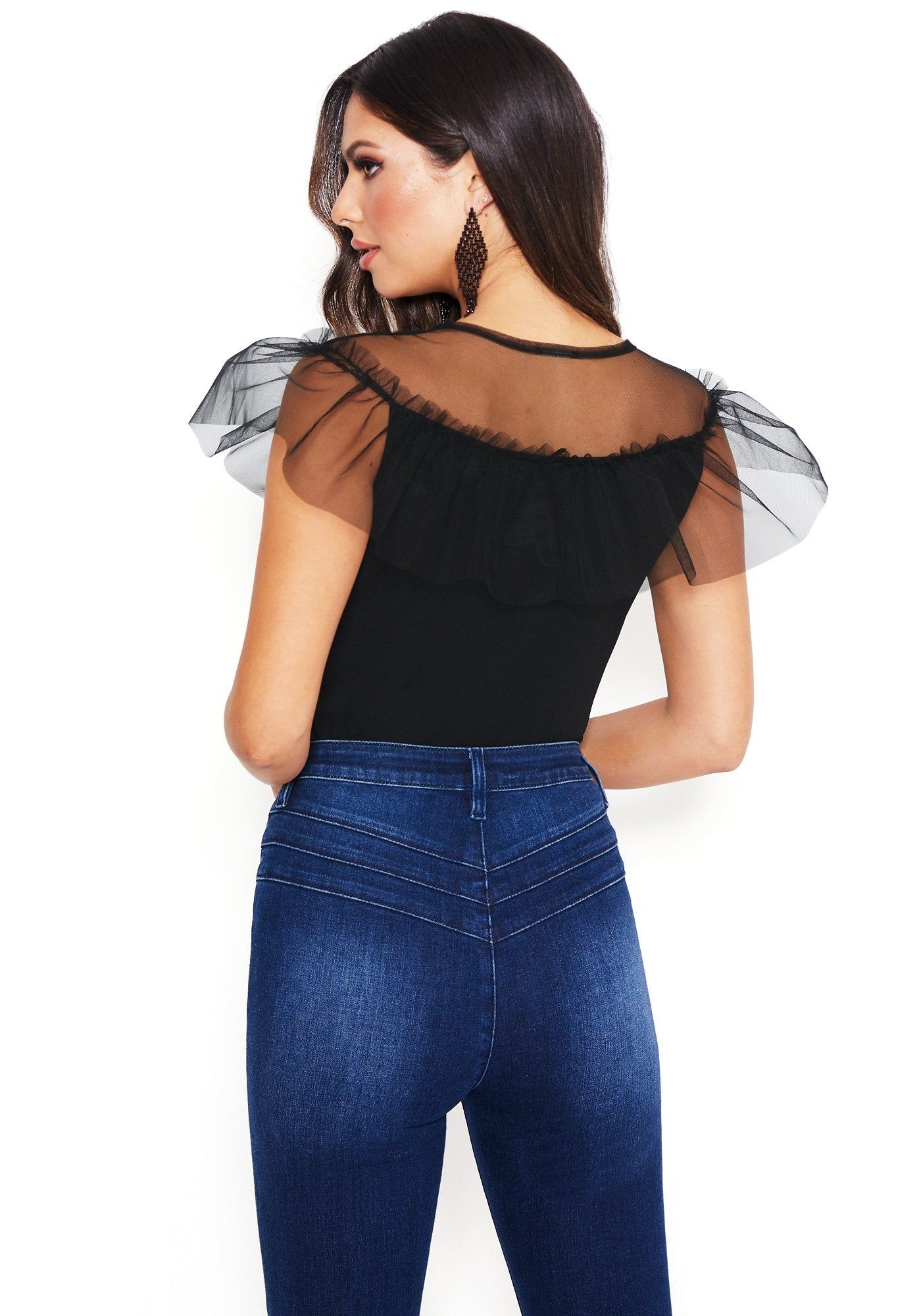 Ruffled Knit Top sold by Bebe product image thumbnail 3