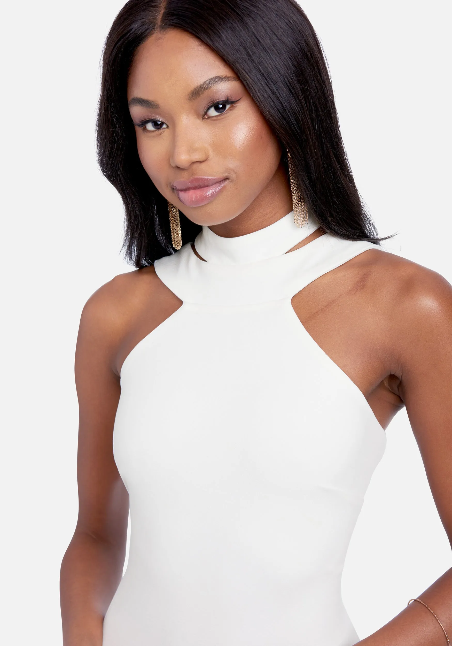 Halterneck Bodycon Midi Dress sold by Bebe product image thumbnail 4