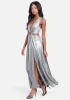 Ring Detail Sparkle Knit Cut Out Maxi sold by Bebe