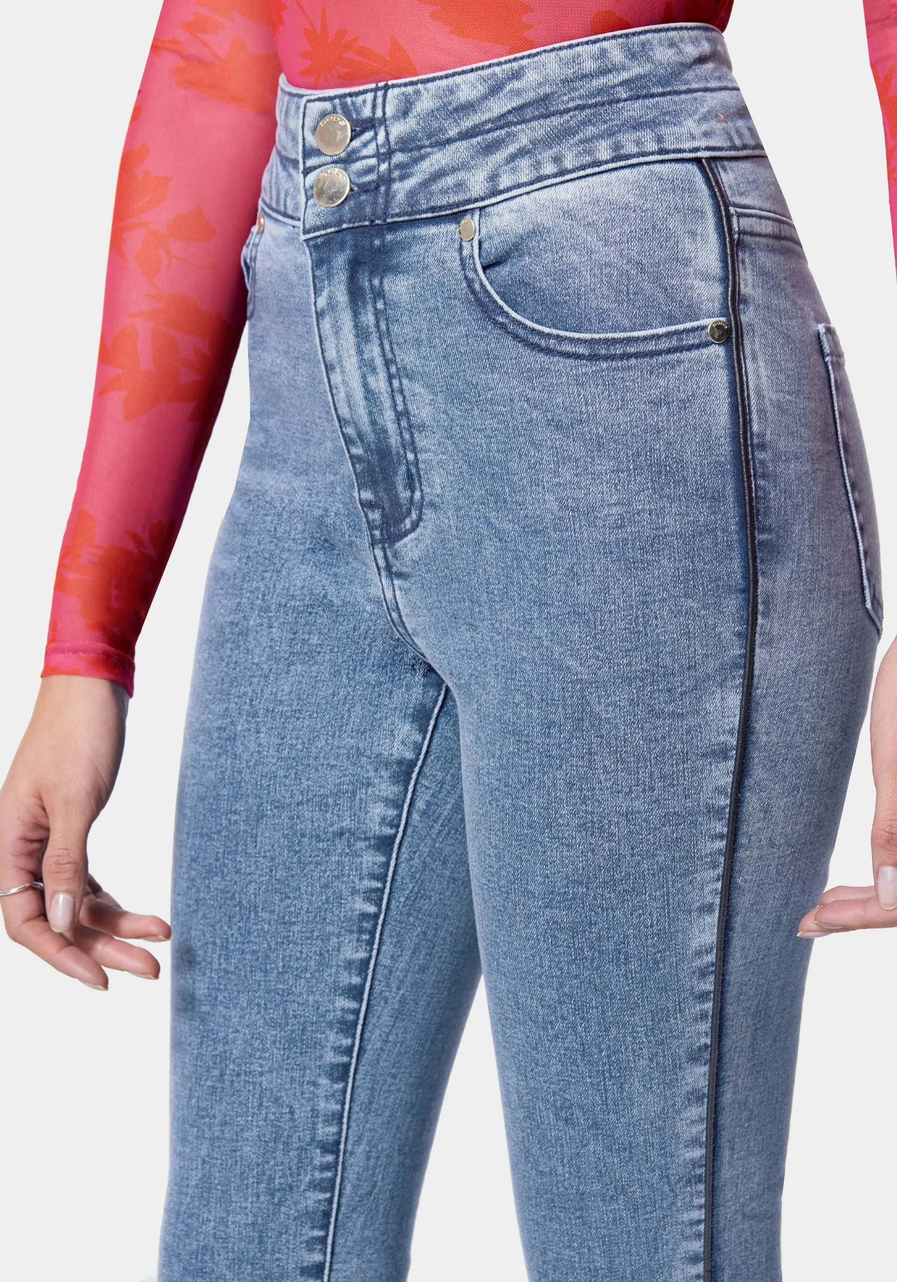 High Waist Skinny Leg Jeans sold by Bebe product image thumbnail 4