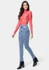 High Waist Skinny Leg Jeans sold by Bebe