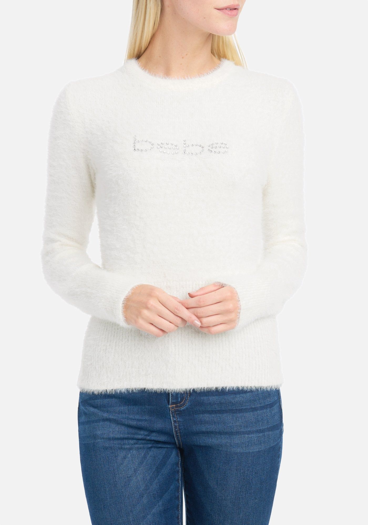 Bebe Logo Long Sleeve Sweater sold by Bebe