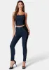 High Waist Knit Combo Skinny Jeans sold by Bebe
