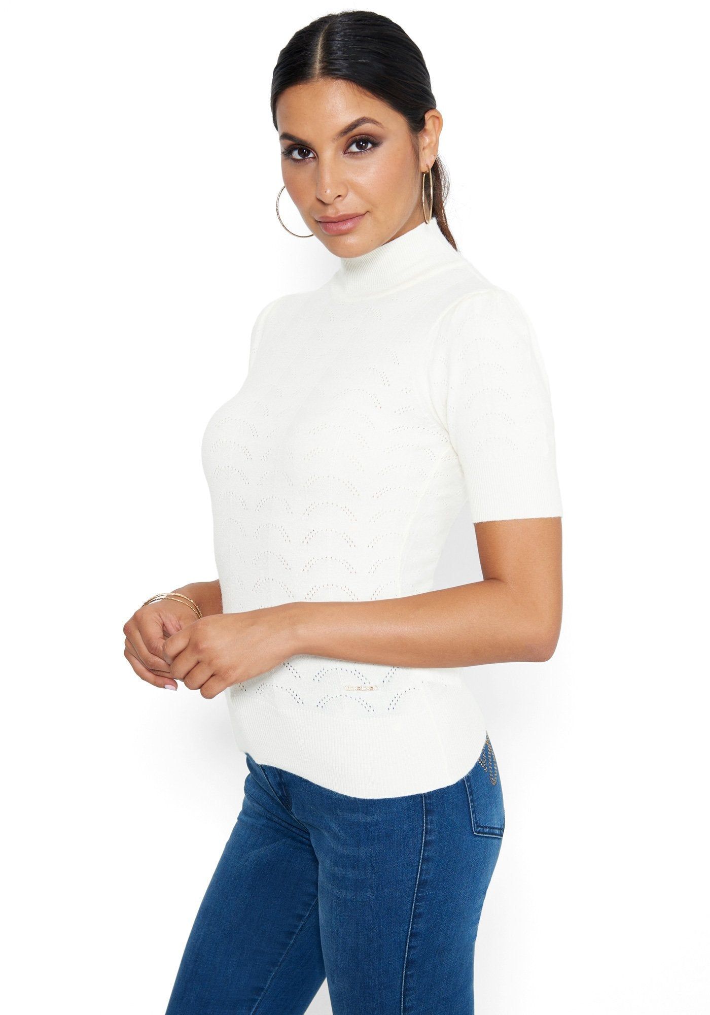 Puff Sleeve Turtleneck Sweater sold by Bebe product image thumbnail 2