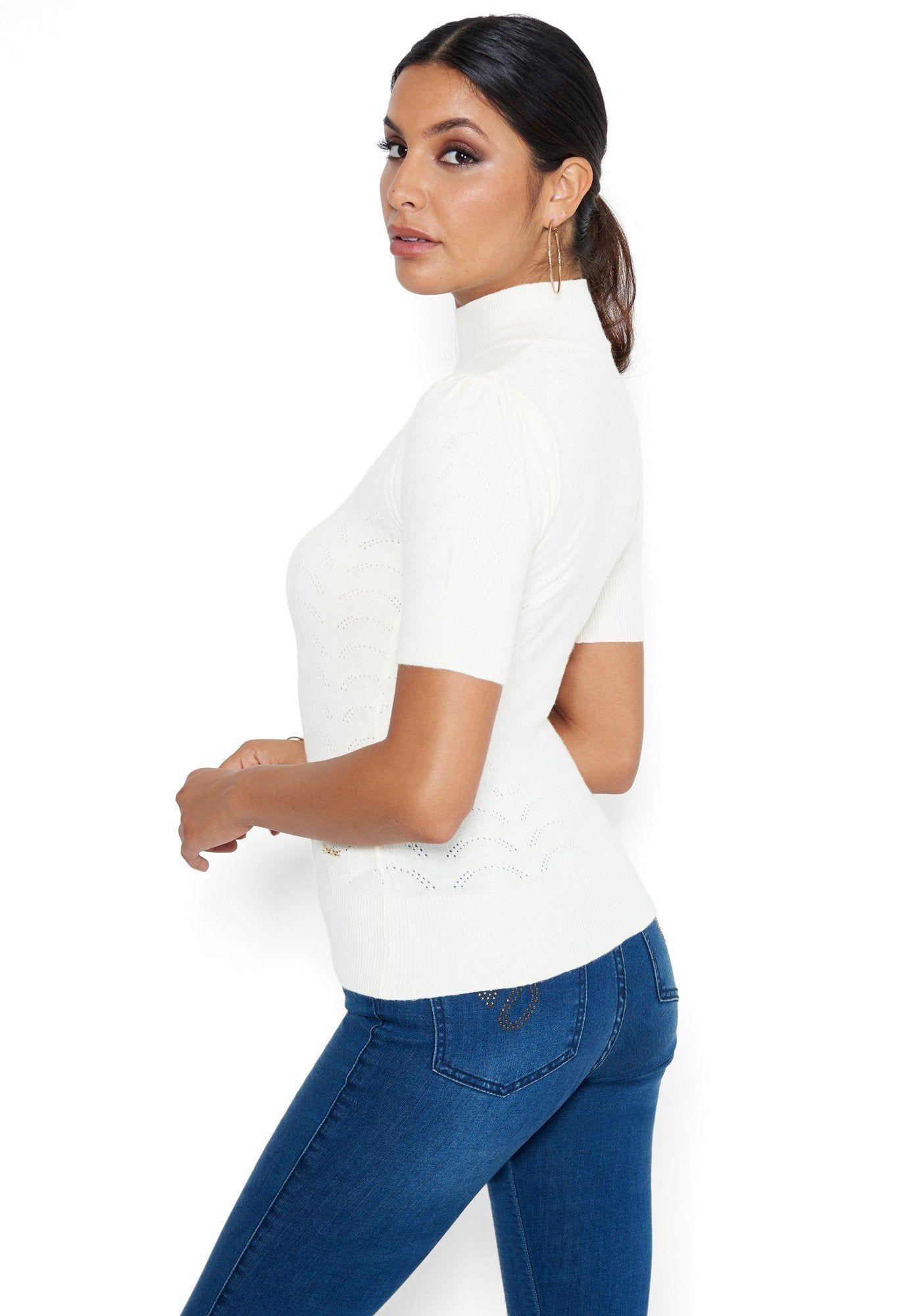 Puff Sleeve Turtleneck Sweater sold by Bebe product image thumbnail 3