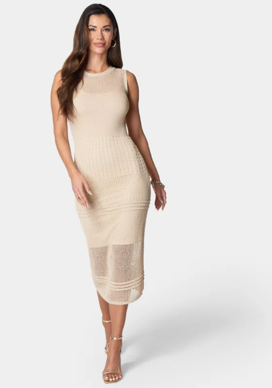 Crochet Tank Midi Dress sold by Bebe