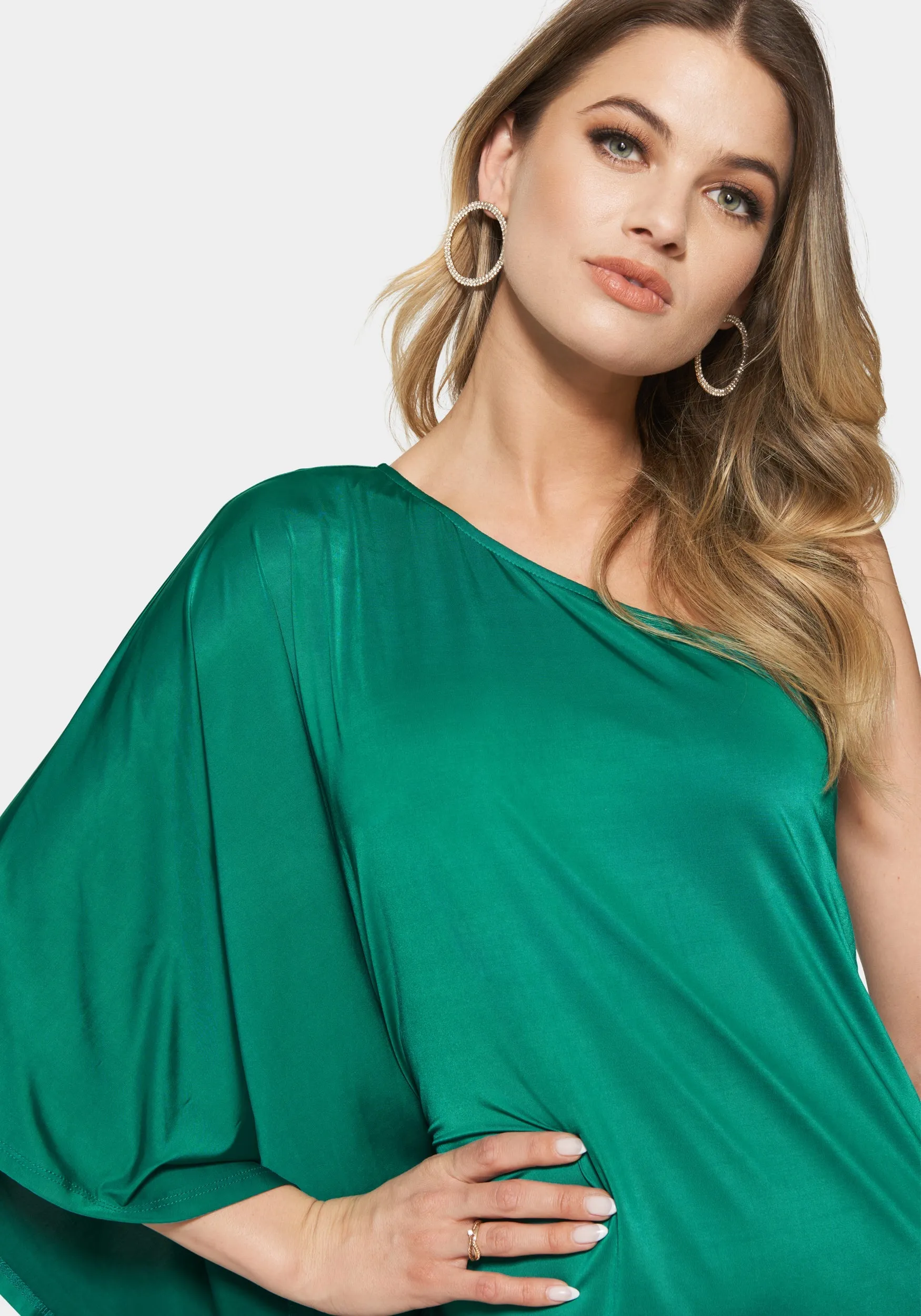 One Shoulder Flowy Dress sold by Bebe product image thumbnail 4