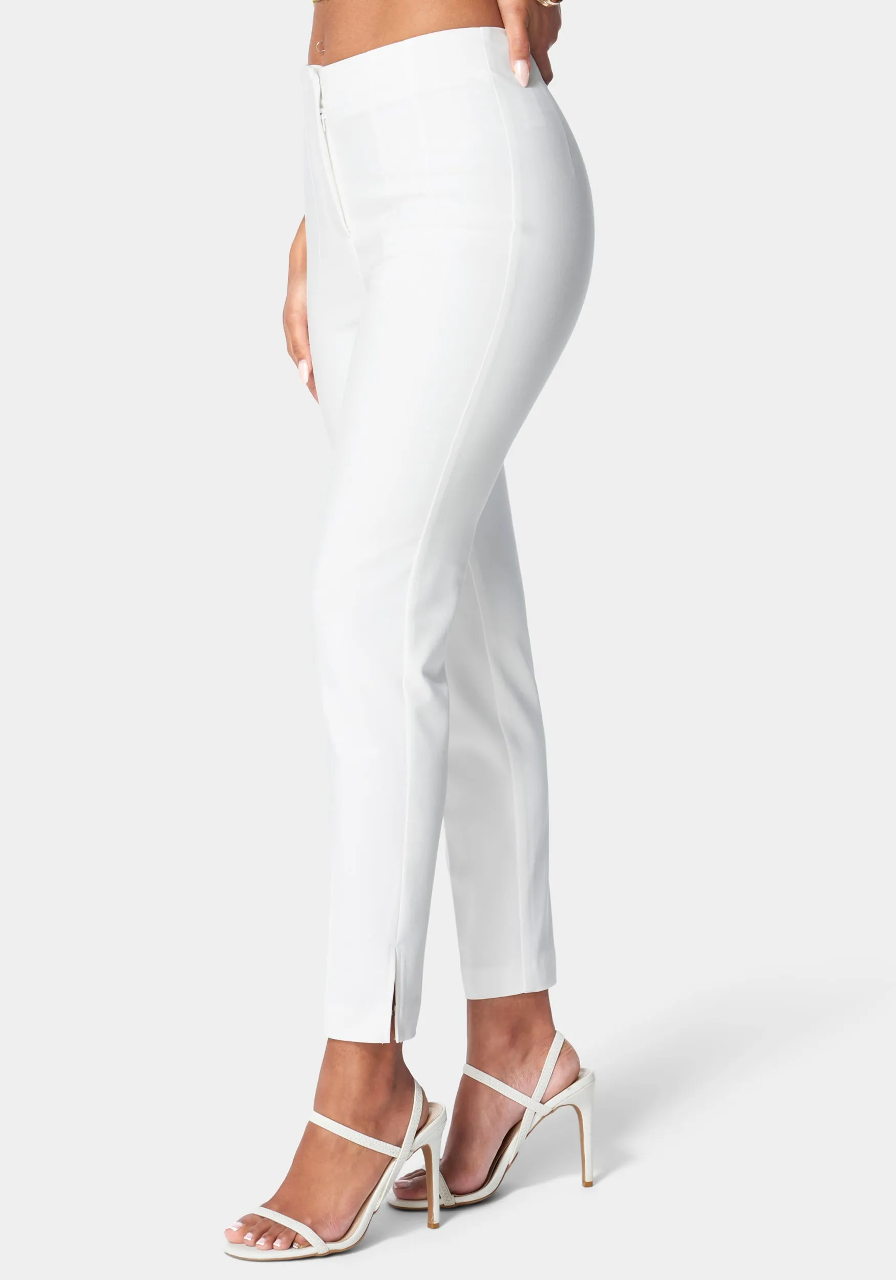 High Waist Side Slit Slim Leg Tailored Pant sold by Bebe